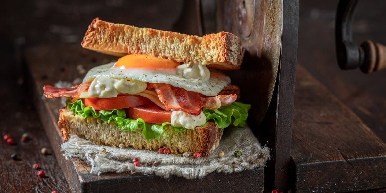 Fried Scrapple and Egg Sandwich