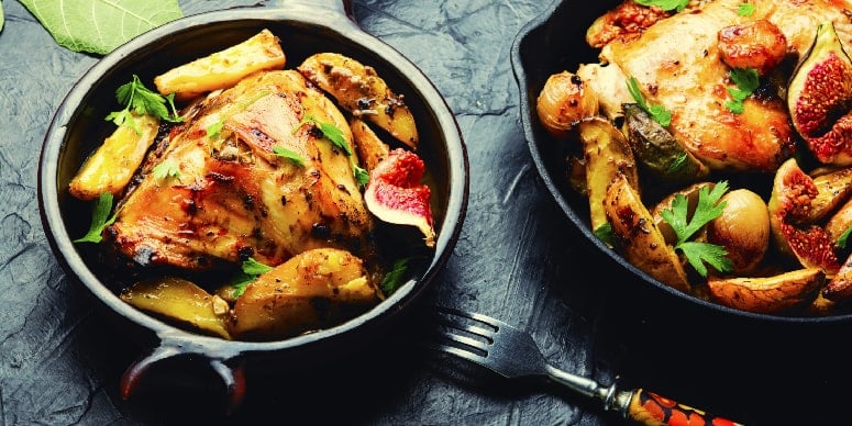 Graham Elliot's Roasted Chicken with Root Veggies