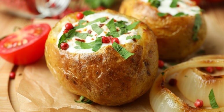 Grilled Baked Potatoes