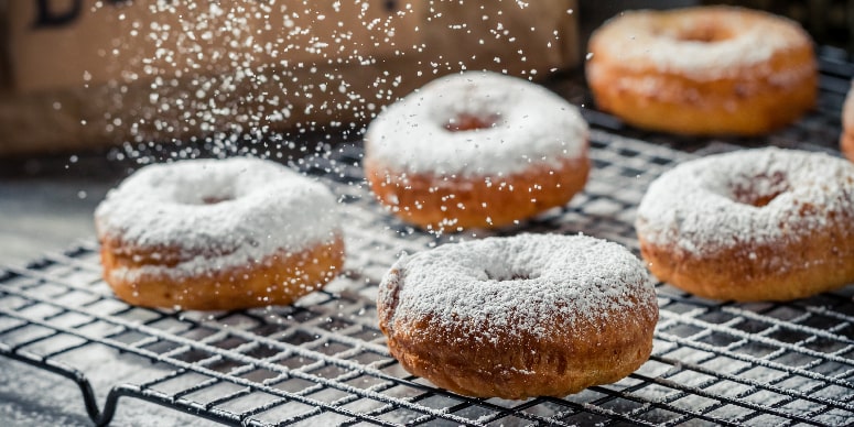 Old Fashioned Powdered Sugar Donuts