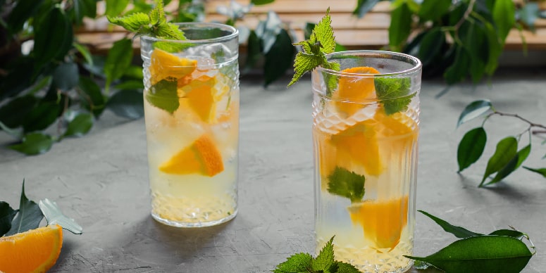 Orange and Mint Lemonade