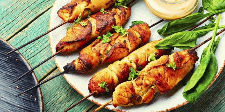 Satay with Peanut Sauce