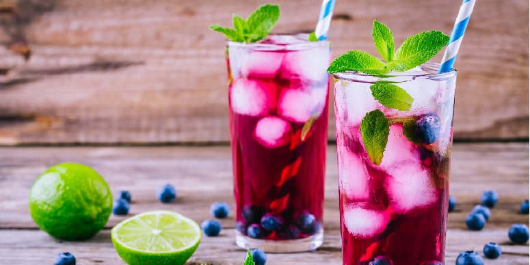 Spiked Blueberry Lemonade