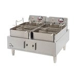 Cecilware Pro EL2X15 Electric Countertop Fryer with Two 15 lb. Fry Pot