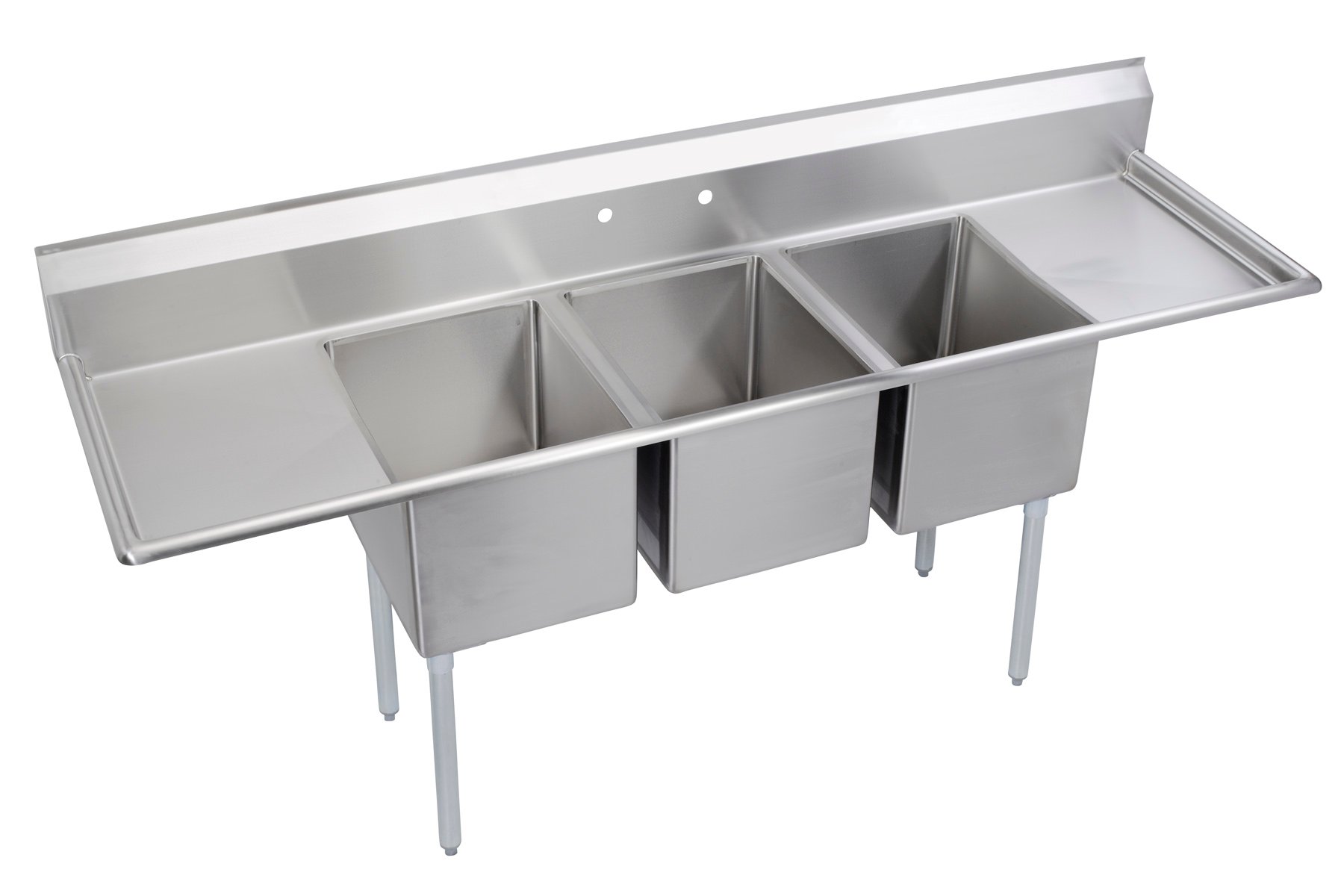 commercial kitchen three compartment sink