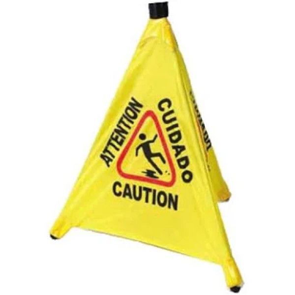 Winco Csf 4 20 Pop Up Safety Cone Wet Floor Sign