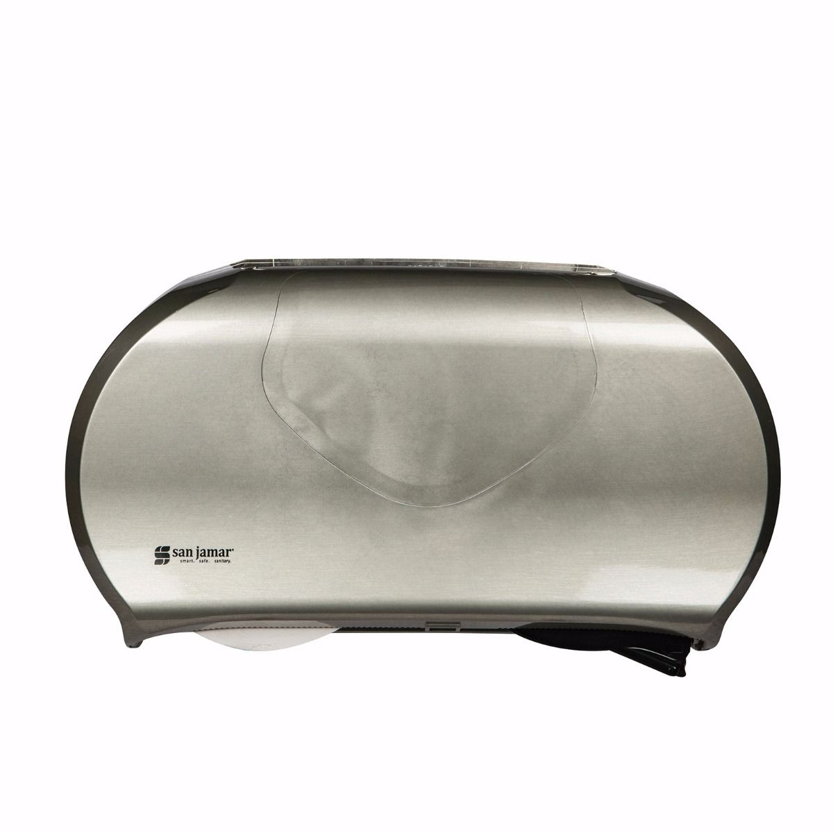 San Jamar R4070ss Plastic Twin 9 Inch Jumbo Bath Tissue Dispenser Stainless Steel Look