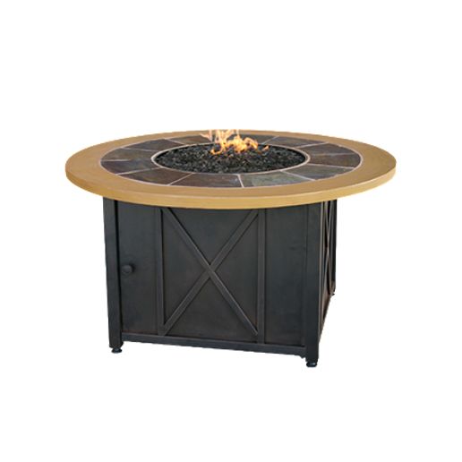 Chef Master Gad1362sp Liquid Propane Blue Rhino Uniflame Round Outdoor Fire Pit 30 000 Btu