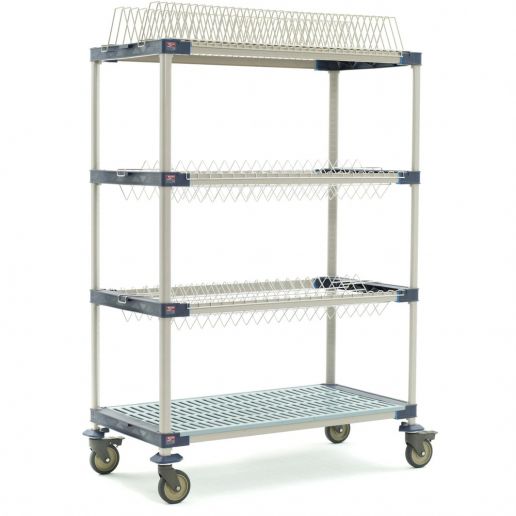 Metro Max4 Pr48vx3 Metromax 4 All Polymer Mobile 4 Shelf With 2 Drop In 48 Wide X 24 Deep 1436